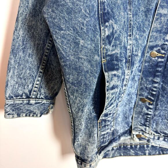 WHIPP Distressed Acid Wash Oversized Jacket Size Small (VINTAGE) - Picture 5 of 7